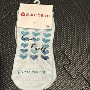 Pure Barre Socks-size Medium -Love Yo Self 💙 -NEW